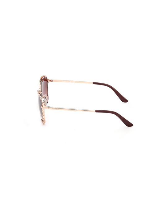 Guess Black Gu00297 28F Sunglasses Metal Round Normal