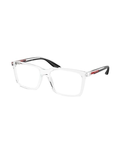 Prada Linea Rossa Black Ps 03Sv 2Az1O1 Optical Frames Injected Squared Normal for men