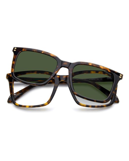 Polaroid Black Pld D604/C 086/Uc Optical Frames Acetate Squared Polarized for men