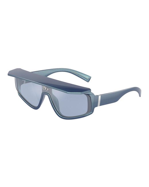 Dolce & Gabbana Blue Dg6177 337833 Sunglasses Plastic Squared Normal Mirrored for men