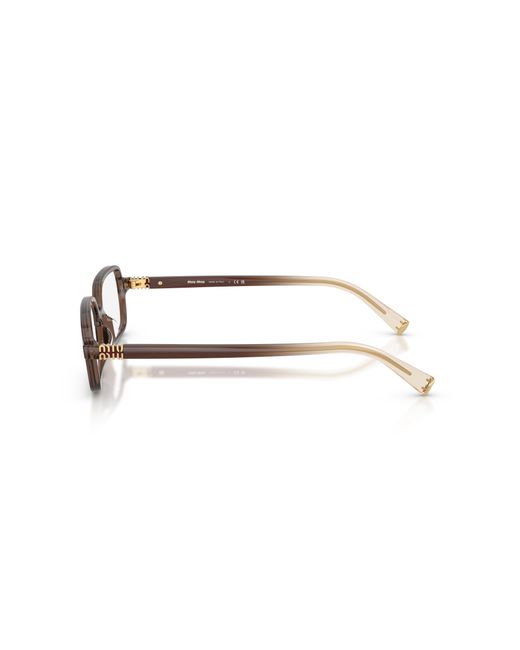 Miu Miu Black Mu 01Yv 23H1O1 Optical Frames Acetate Squared Normal