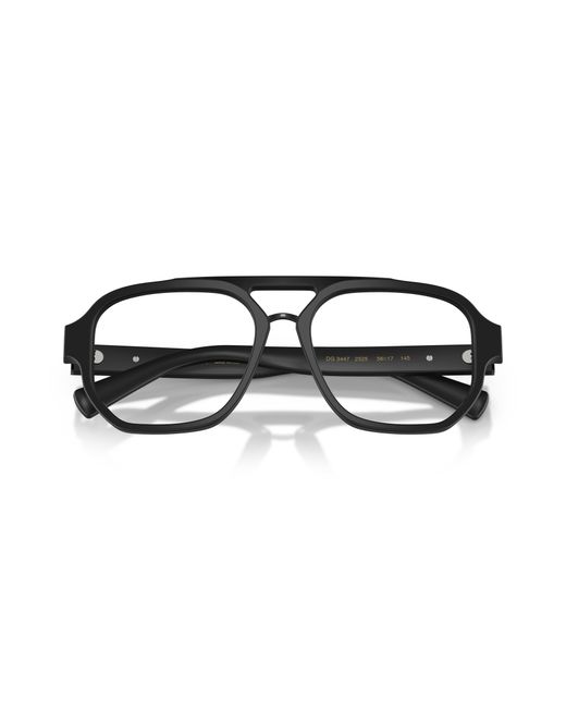 Dolce & Gabbana Black Dg3447 2525 Optical Frames Acetate Transparent Pilot Normal for men