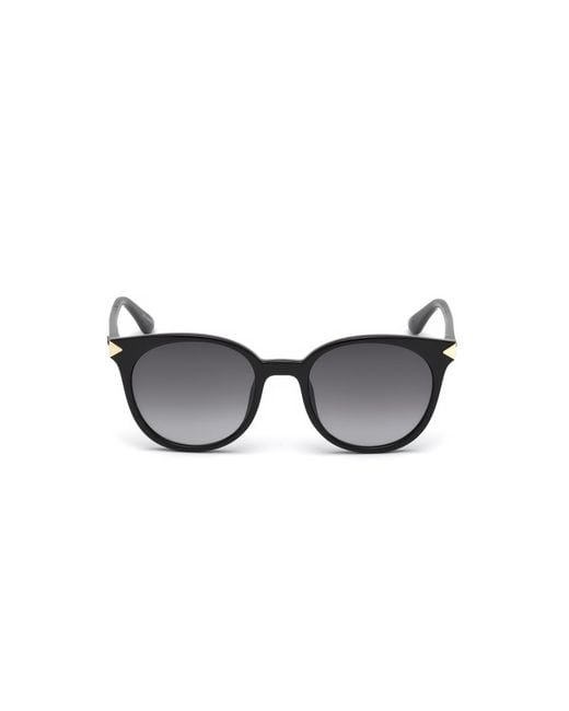 Guess Black Gu7550 01B Sunglasses Injected Smoke Round Normal