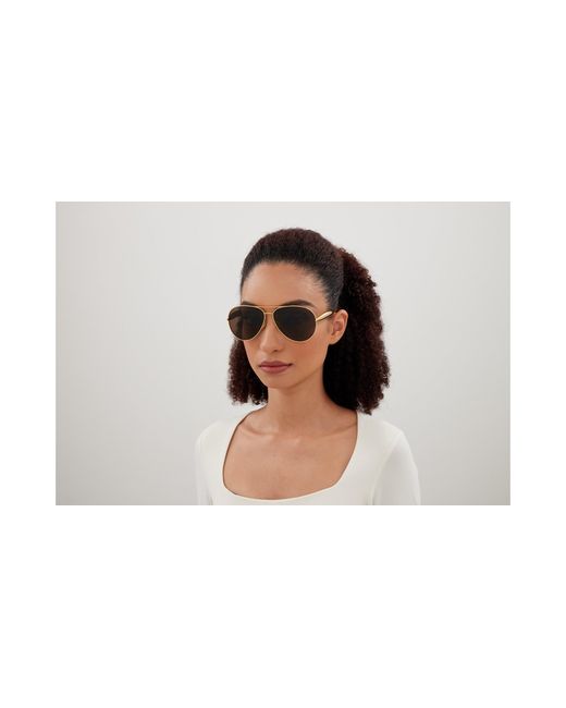 Bottega Veneta Black Bv1305S 007 Sunglasses Metal Pilot
