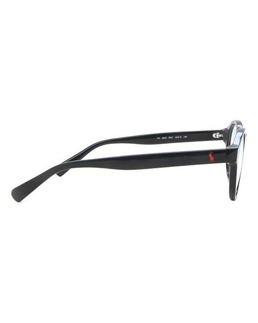 Polo Ralph Lauren Black Ph2243 5001 Optical Frames Plastic Round for men