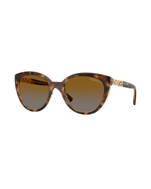 Vogue Eyewear Black Vo5634Sb 1508T5 Sunglasses Nylon Cat Eye Polarized Shaded