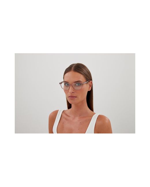 McQueen Black Am0464O 003 Optical Frames Acetate Transparent Squared