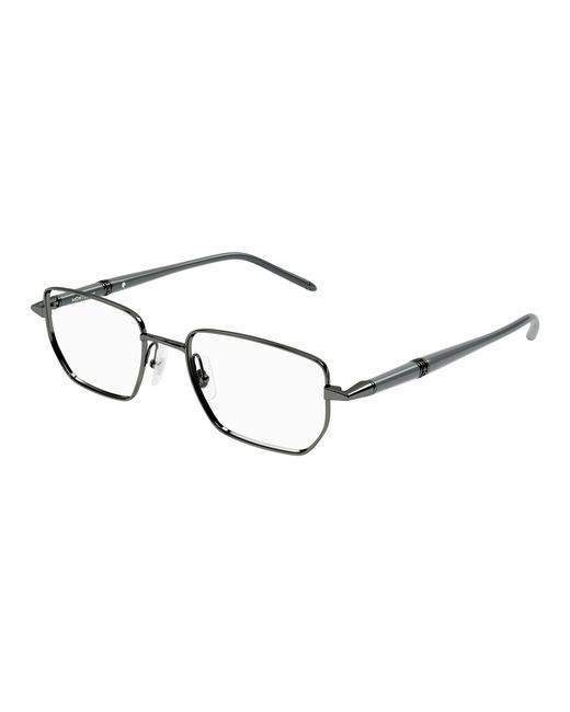 Montblanc Black Mb0347O 006 Optical Frames Metal Transparent Squared for men