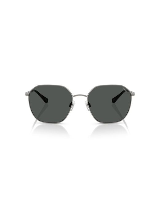 Polo Ralph Lauren Black Ph3160 926687 Sunglasses Metal Geometric Normal for men