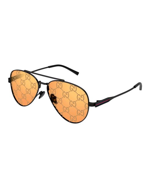 Gucci Black Gg1874S 005 Sunglasses Metal Pilot for men