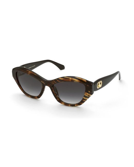 Twinset Black Stw068 0Ahh Sunglasses Acetate Smoke Butterfly Normal Shaded