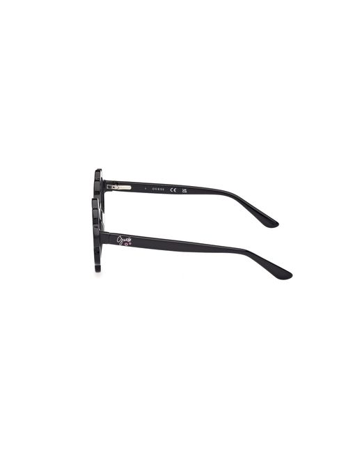 Guess Black Gu50142 001 Optical Frames Acetate Round Normal
