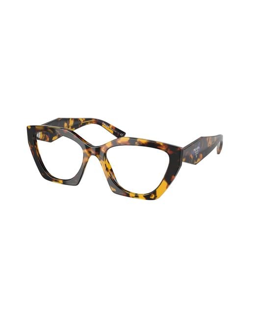 Prada Black Pr 09Yv Vau1O1 Optical Frames Acetate Geometric Normal