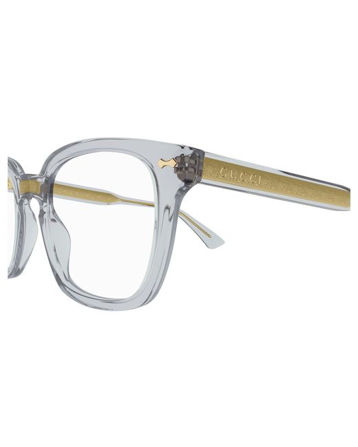 Gucci Black Gg0184O 005 Optical Frames Acetate Transparent Squared