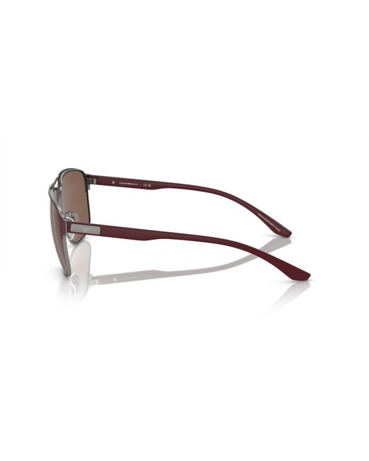 Emporio Armani Black Ea2144 336673 Sunglasses Metal Pilot Normal for men