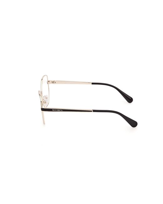 MAX&Co. Black Mo5140 001 Optical Frames Metal Round Normal