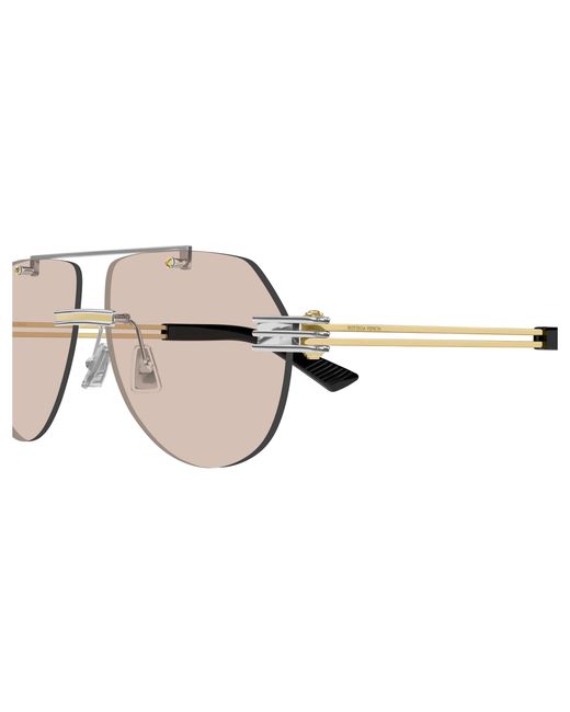 Bottega Veneta Black Bv1342S 002 Sunglasses Metal Pilot