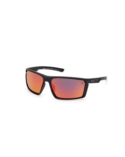 Timberland Black Tb9333 02D Sunglasses Injected Squared Polarized for men