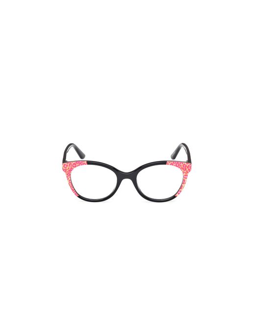Guess Black Gu50267 005 Optical Frames Acetate Round Normal