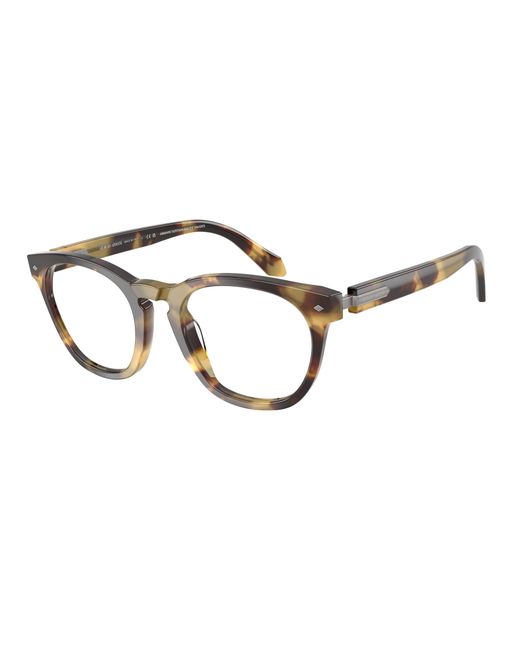Giorgio Armani Black Ar7284 6301 Optical Frames Acetate Round Normal for men