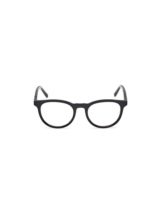 Timberland Black Tb50071 001 Optical Frames Acetate Round Normal for men