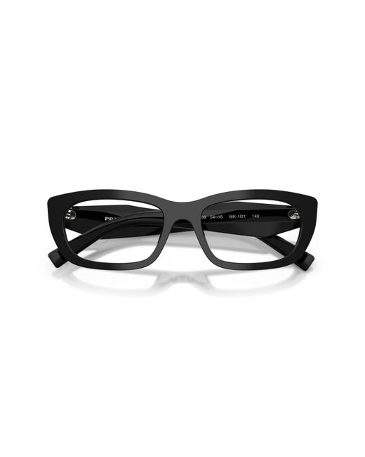 Prada Black Pr D09V 16K1O1 Optical Frames Acetate Transparent Geometric Normal
