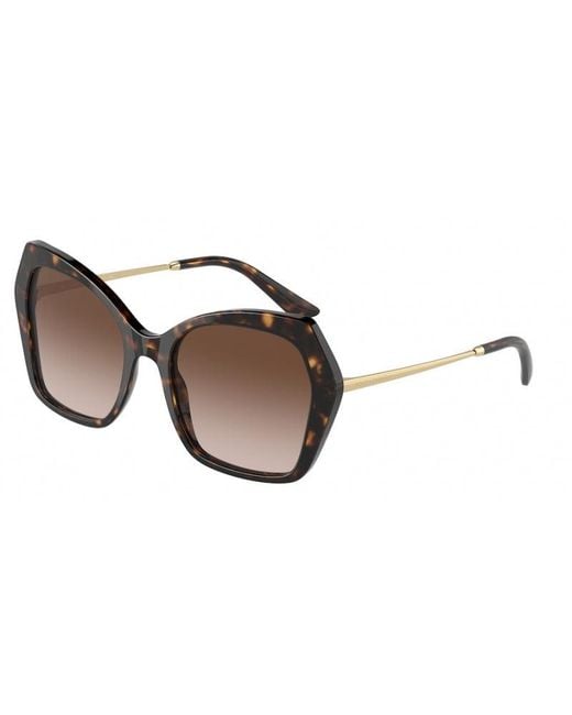 Dolce & Gabbana Black Dg4399 502/13 Sunglasses Plastic Butterfly Normal Nuanced