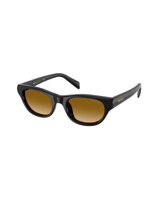 Prada Black Pr C08S 16K10X Sunglasses Acetate Cat Eye Normal Nuanced