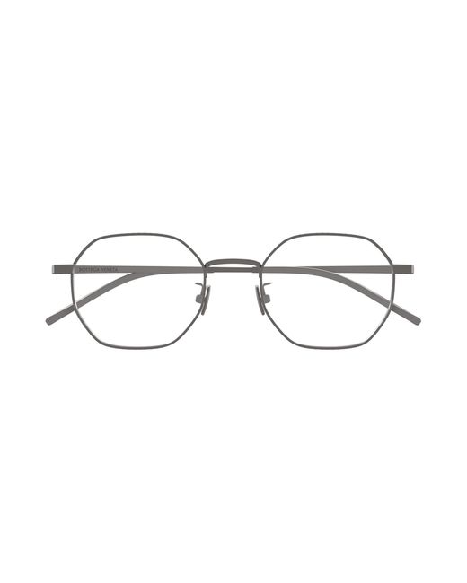 Bottega Veneta Black Bv1424Oa 003 Optical Frames Titanium Transparent Round