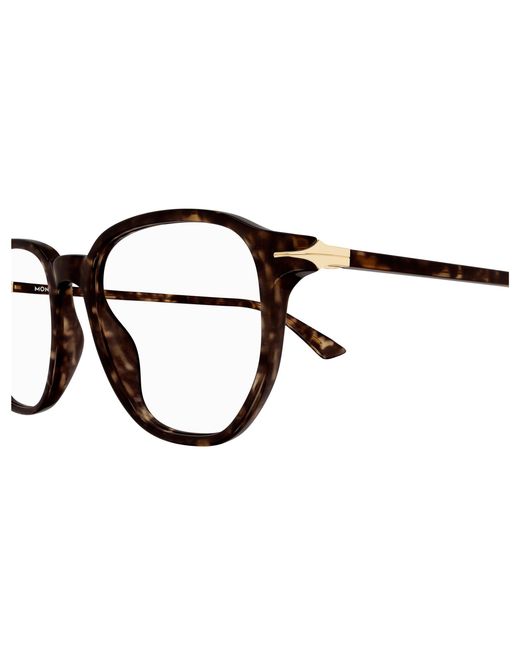 Montblanc Black Mb0366O 002 Optical Frames Acetate Transparent Squared for men