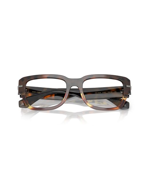 Dolce & Gabbana Black Dg3408 3438 Optical Frames Acetate Transparent Squared Normal for men