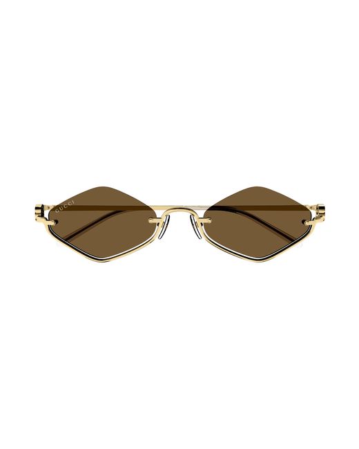 Gucci Black Gg1604S 002 Sunglasses Metal Geometric