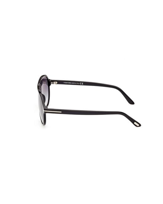 Tom Ford Black Ft0932 Jeffrey 01B Sunglasses Acetate Pilot Normal Shaded for men