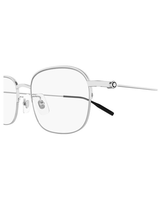 Montblanc Black Mb0372Oa 001 Optical Frames Titanium Transparent Round for men