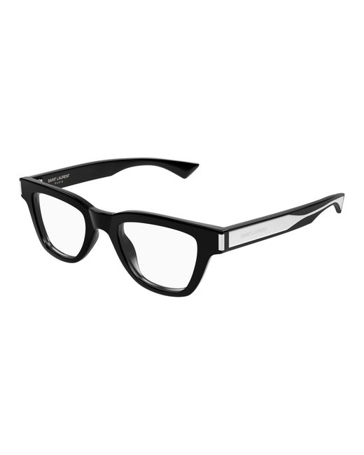 Saint Laurent Black Sl 789 Jacques Opt 001 Optical Frames Acetate Transparent Squared for men