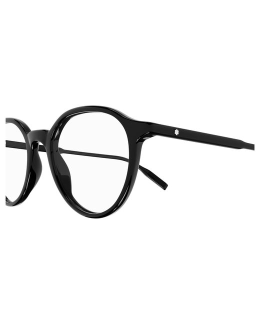 Montblanc Black Mb0291O 001 Optical Frames Acetate Round for men