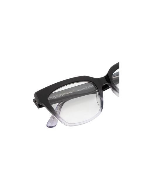Retrosuperfuture Black 2P6 Numero 143 Nero Sfumato Optical Frames Acetate Squared