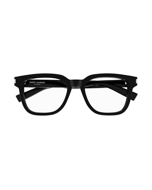 Saint Laurent Black Sl 711 Opt 001 Optical Frames Acetate Transparent Squared for men