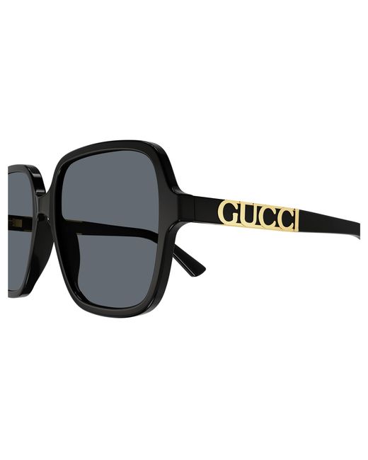 Gucci Black Gg1189Sa 002 Sunglasses Acetate Squared Normal
