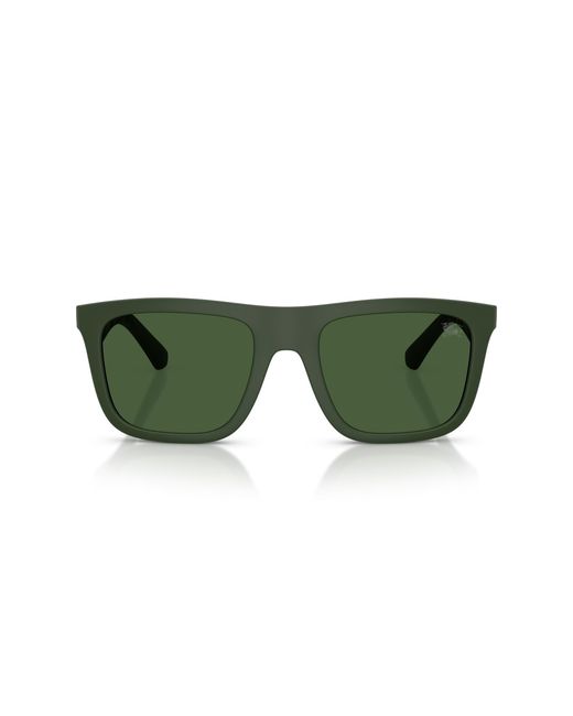 Burberry Green Be4458U 417071 Sunglasses Injected Squared Normal for men