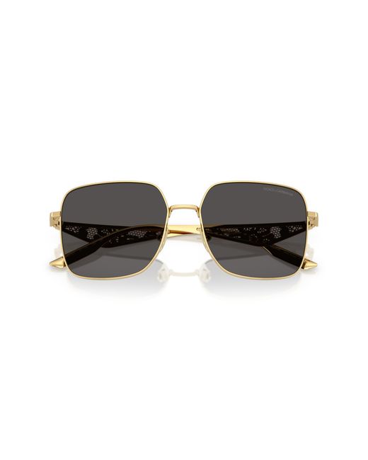 Dolce & Gabbana Black Dg2310 02/87 Sunglasses Metal Squared Normal