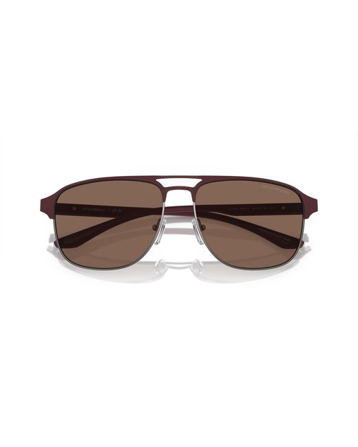 Emporio Armani Black Ea2144 336673 Sunglasses Metal Pilot Normal for men