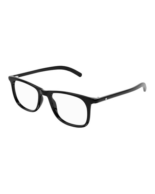Montblanc Black Mb0351O 002 Optical Frames Transparent Squared for men