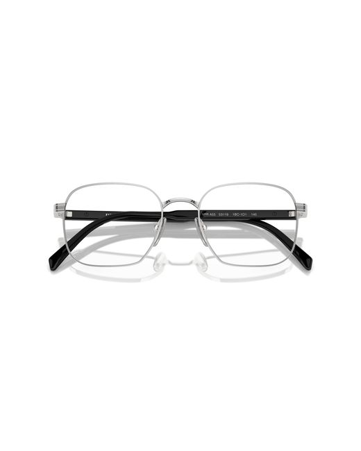 Prada Black Pr A55V 1Bc1O1 Optical Frames Metal Squared Normal for men