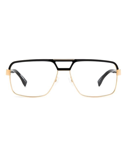 DSquared² Black D2 0034 2M2 Optical Frames Metal Squared for men