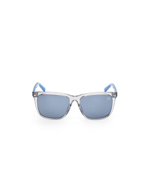 Timberland Blue Tb00047 20D Sunglasses Injected Smoke Squared Polarized