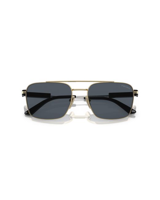 Prada Black Pr 67Zs Zvn09T Sunglasses Metal Pillow Normal