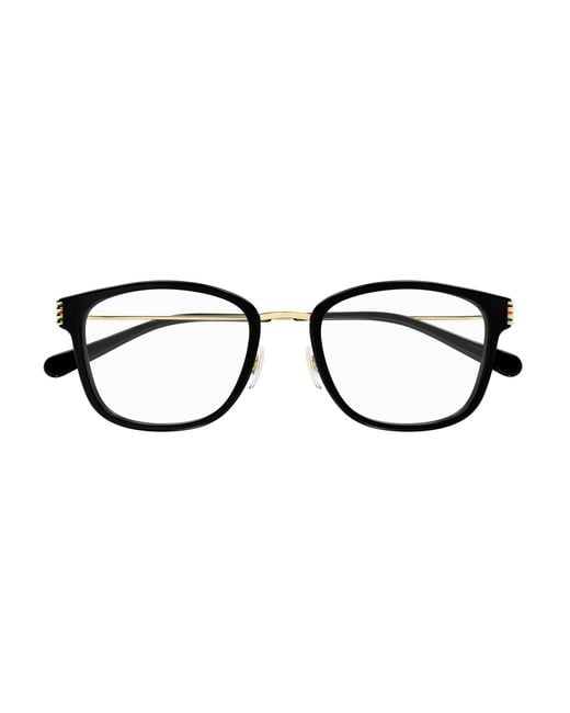 Gucci Black Gg1886Oa 001 Optical Frames Acetate Transparent Round