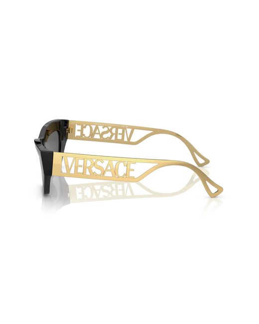 Versace Black Ve4432U Gb1/87 Sunglasses Acetate Geometric Normal