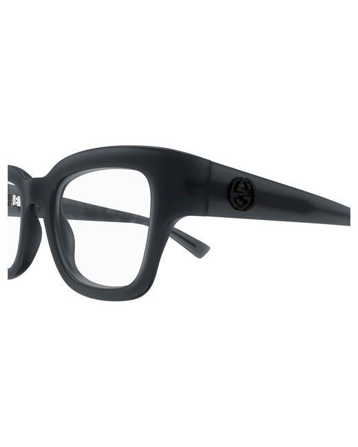 Gucci Black Gg1788O 001 Optical Frames Injected Transparent Squared for men
